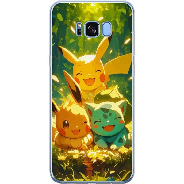 Samsung Galaxy S8+ Genomskinligt Skal Pixelmonster spelstil – färgstark design för retroälskande gamers