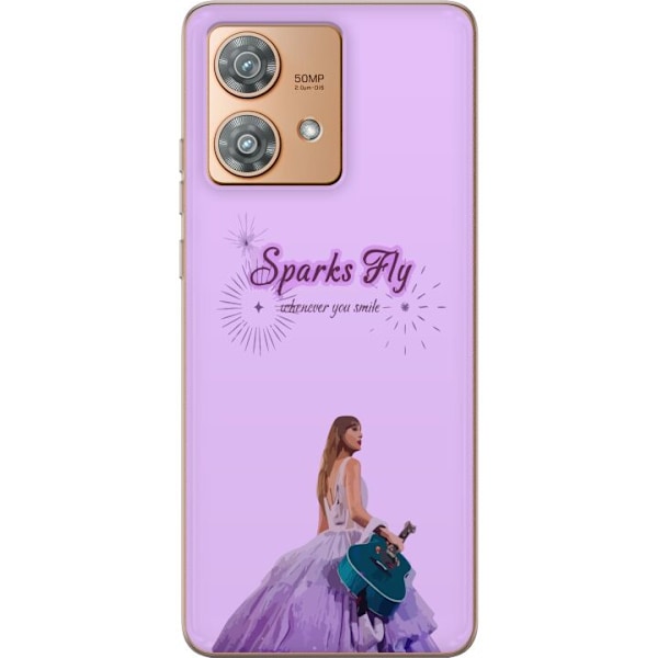 Motorola Edge 40 Neo Genomskinligt Skal Taylor Swift - Sparks