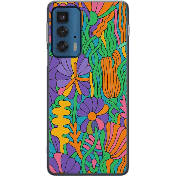 Motorola Edge 20 Pro Läpinäkyvä kuori Värien räjähdys