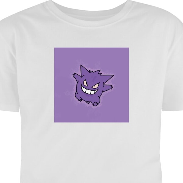 Børne T-shirt | Behagelig T-shirt til Børn Gengar hvid 7-8 År