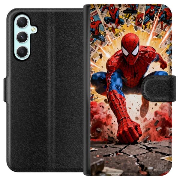 Kompatibelt Lommeboketui til Samsung Galaxy A34 Spider Man action