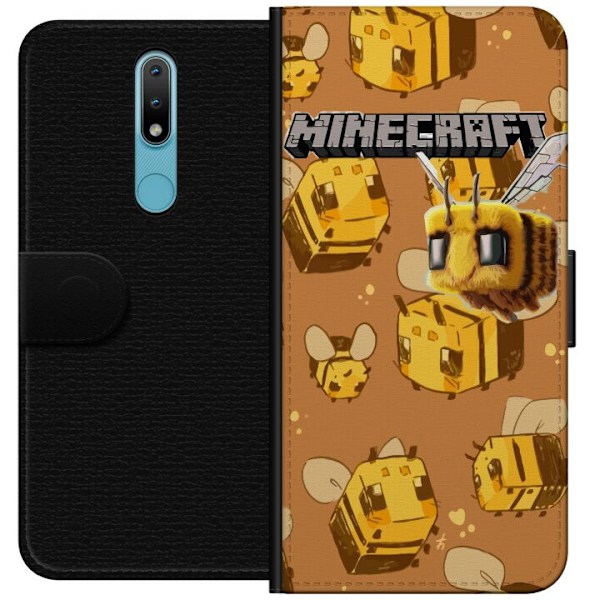 Nokia 2.4 Lompakkokotelo Minecraft Bi