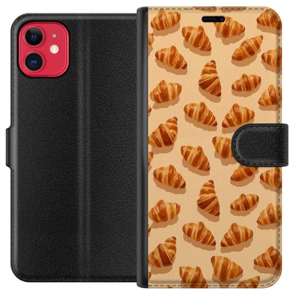 Kompatibel Tegnebogsetui til Apple iPhone 11 Croissanter beige