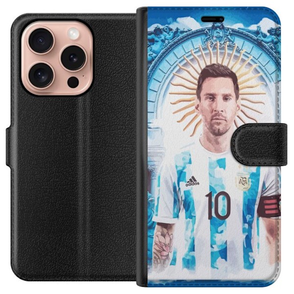 Apple iPhone 16 Pro Plånboksfodral Messi