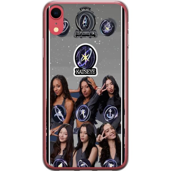Kompatibelt Mobildeksel til Apple iPhone XR KATSEYE symbolporträtt grå