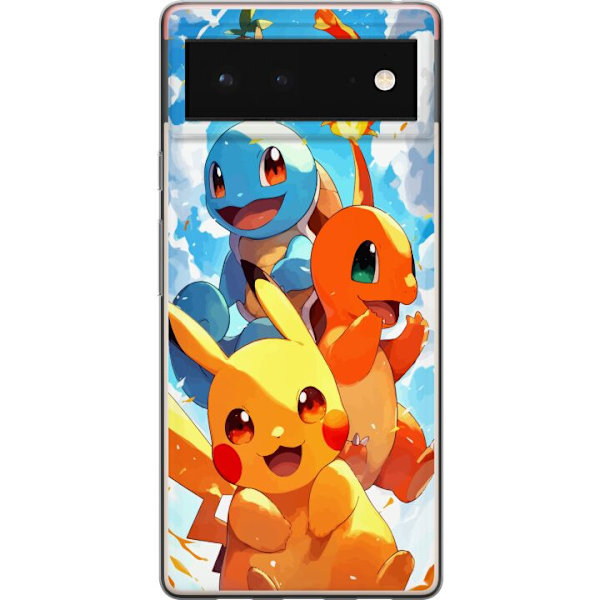 Google Pixel 6 Läpinäkyvä kuori Pocket Creatures - innoitta