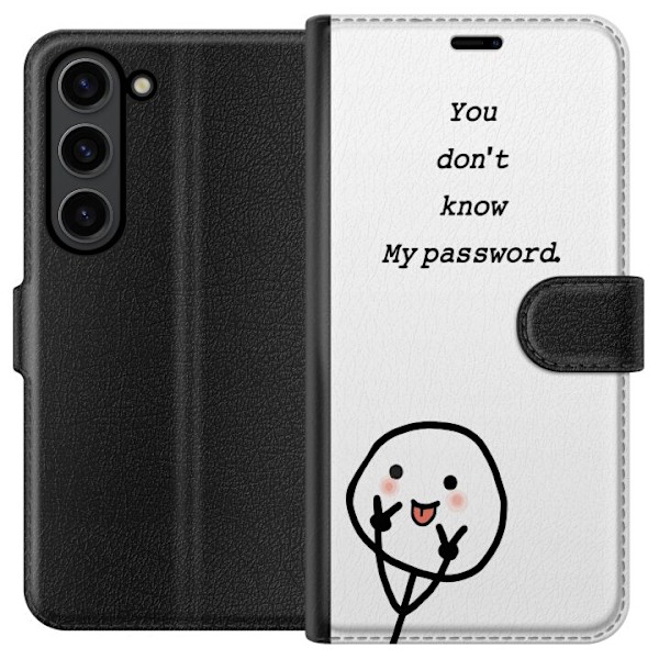 Samsung Galaxy S24+ Plånboksfodral You Don’t Know My Password – edgy textmotiv med attityd