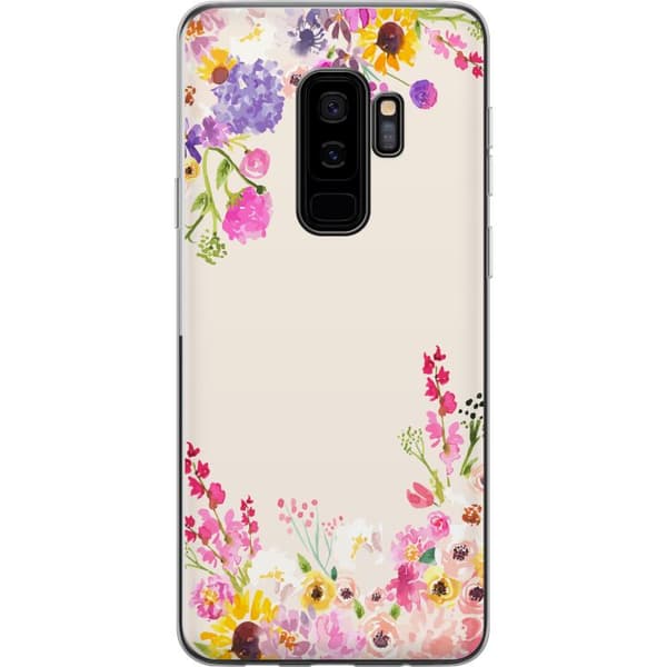 Kompatibelt Mobildeksel til Samsung Galaxy S9+ Blommig akvarellram