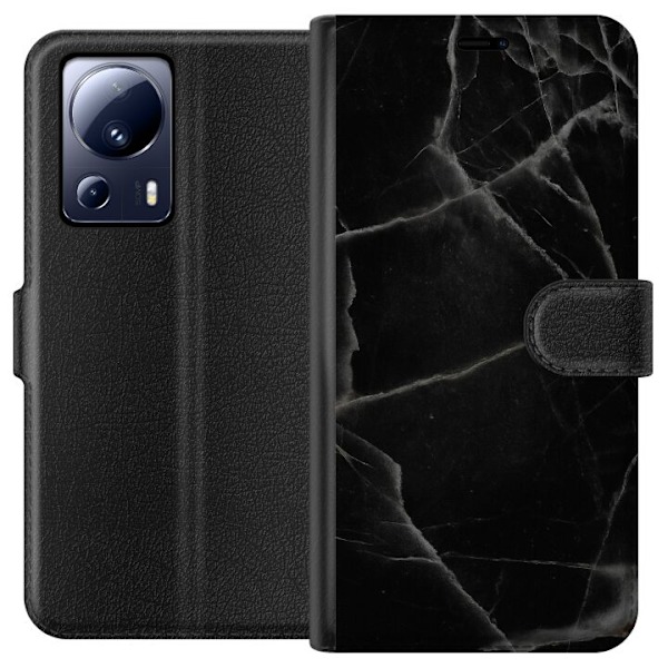 Xiaomi 13 Lite Lommeboketui Svart marmor