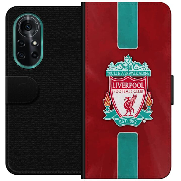 Huawei nova 8 Pro Tegnebogsetui Liverpool FC - Klassisk Fodboldstolthed i Rødt