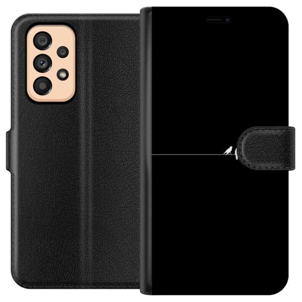 Kompatibelt Plånboksfodral till Samsung Galaxy A53 5G Minimalist Birds Black