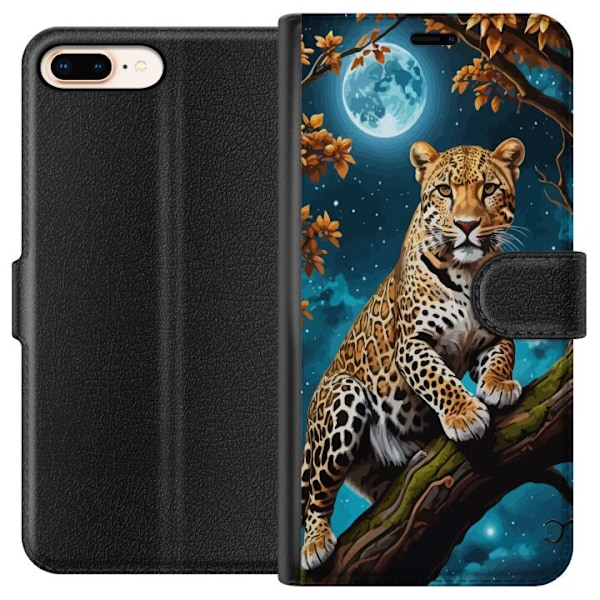 Apple iPhone 8 Plus Tegnebogsetui Leopard