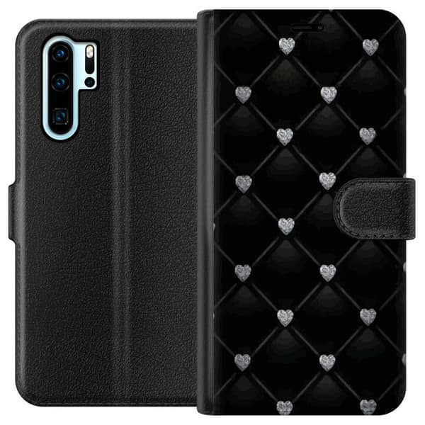 Kompatibelt Lommeboketui til Huawei P30 Pro Hjert Diamond