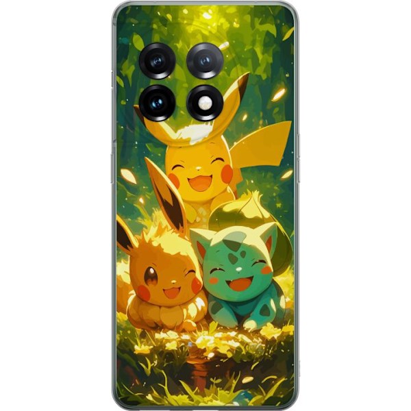 OnePlus 11 Läpinäkyvä kuori Pixelmonster pelityyli - värik