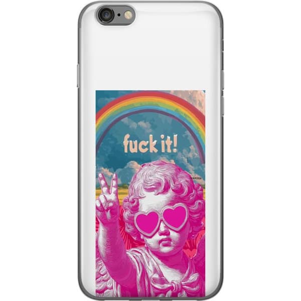Kompatibelt Mobildeksel til Apple iPhone 6s Rosa staty med hjärtglasögon rosa