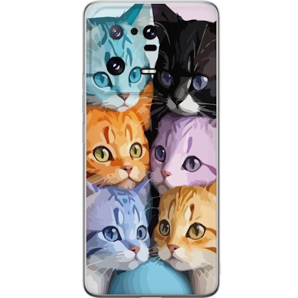 Xiaomi 13 Pro Gennemsigtig cover Farverige Katte