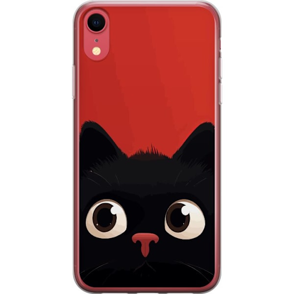 Apple iPhone XR Läpinäkyvä kuori Leikkisä Kissa