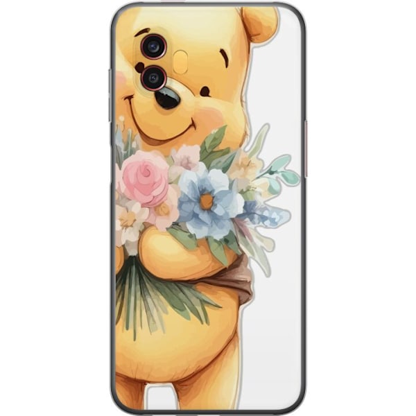 Samsung Galaxy Xcover6 Pro Gennemsigtig cover Nalle Puh med bl