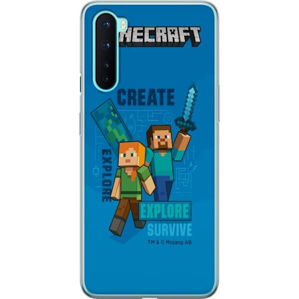 OnePlus Nord Läpinäkyvä kuori Minecraft Luolastot