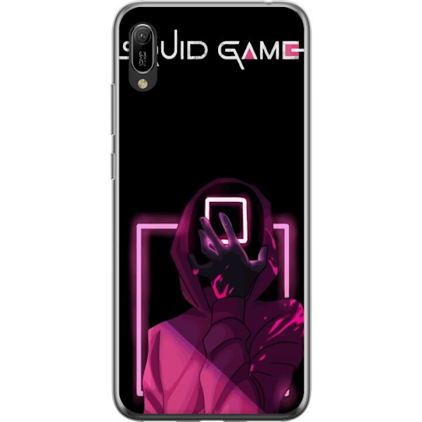 Huawei Y6 Pro (2019) Läpinäkyvä kuori Squid Game Teema Suosittu Sarja Motiivi Graafinen Ikoninen Suunnittelu Aasialainen Popkulttuuri Jännitys Dra