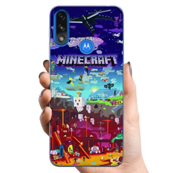 Motorola Moto E7 Power TPU Mobilcover MineCraft