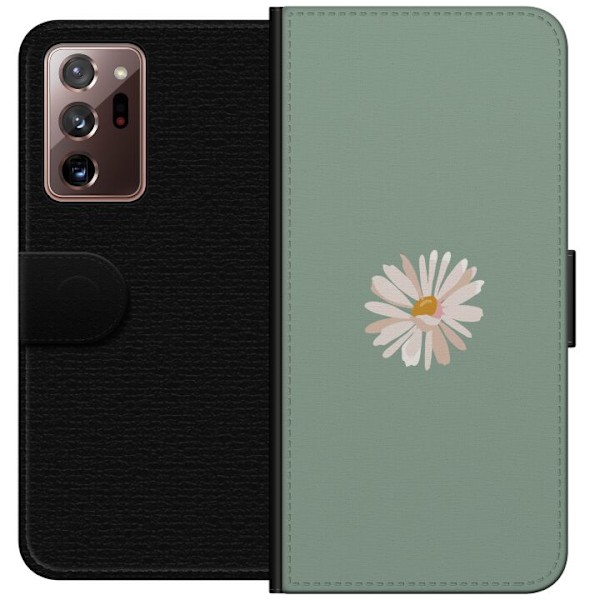 Samsung Galaxy Note20 Ultra Plånboksfodral Grön Minimalblomm