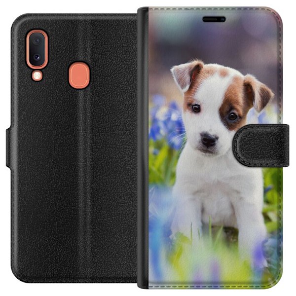Samsung Galaxy A20e Tegnebogsetui Hund