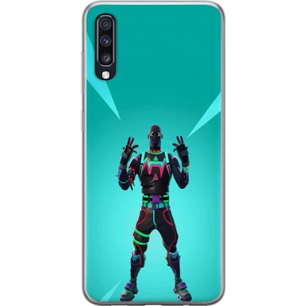 Samsung Galaxy A70 Gjennomsiktig deksel svart ridder fortnite