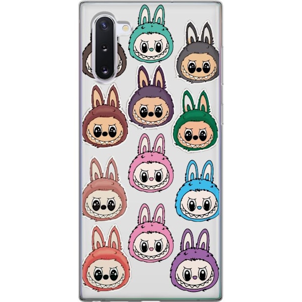 Samsung Galaxy Note10 Gjennomsiktig deksel Labubu Macaron Mons