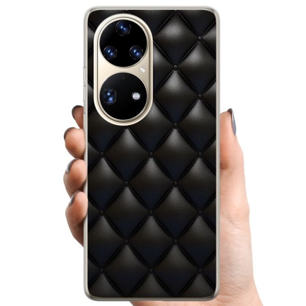 Huawei P50 Pro TPU Matkapuhelimen kuori Nahka Musta