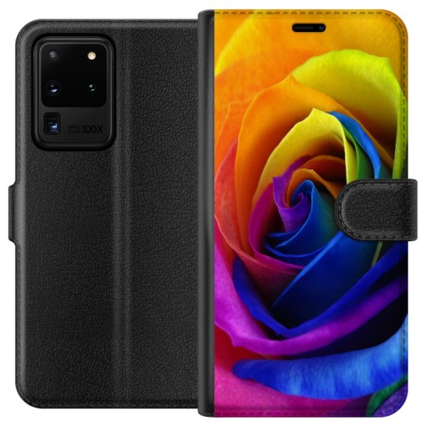 Samsung Galaxy S20 Ultra Plånboksfodral Rainbow Rose