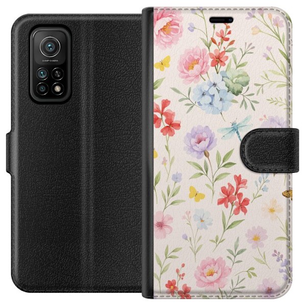 Xiaomi Mi 10T 5G Plånboksfodral Blommor