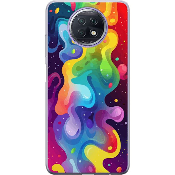 Xiaomi Redmi Note 9T Genomskinligt Skal Color Splash Abstrakt Konst Design Färgstarkt Mönster Modern Populär Väggkonst Grafiskt Trend