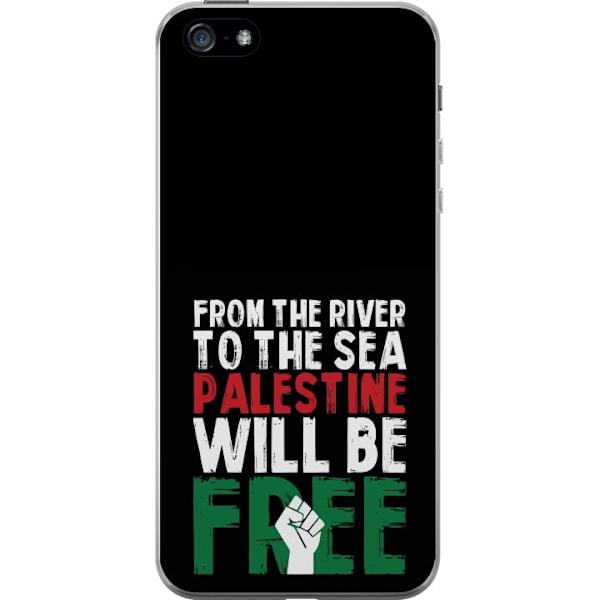 Apple iPhone 5 Genomskinligt Skal Free Palestine – politiskt statement med kraftfullt grafiskt uttryck