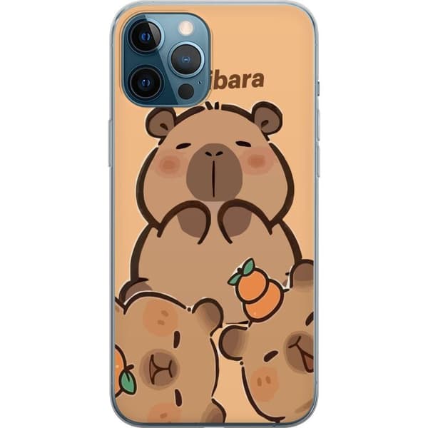 Kompatibelt Mobildeksel til Apple iPhone 12 Pro Max Capybara kawaii figur søt trendy samler