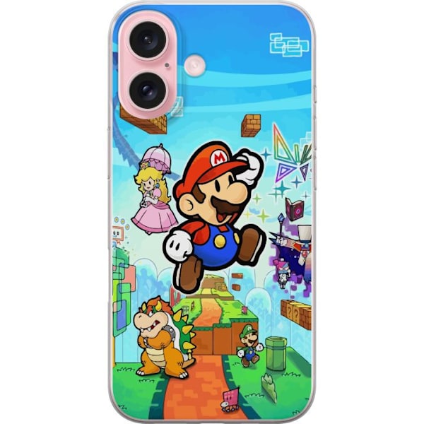 Apple iPhone 16 Läpinäkyvä kuori Super Mario