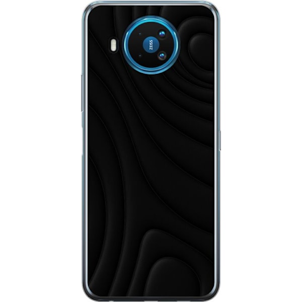 Nokia 8.3 5G Gennemsigtig cover Sorte Bølger