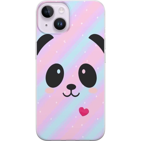 Kompatibelt Mobildeksel til Apple iPhone 14 Regnbue Panda