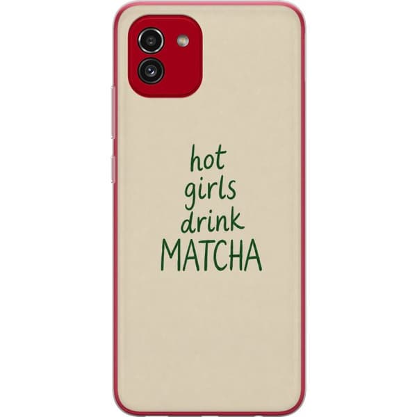 Kompatibelt Mobildeksel til Samsung Galaxy A03 Matcha-jenter beige