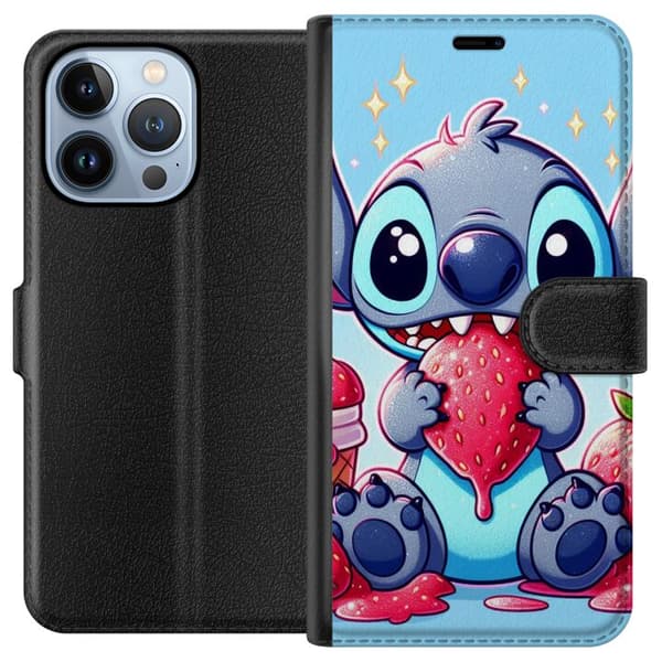 Kompatibel Tegnebogsetui til Apple iPhone 13 Pro Strawberry Stitch
