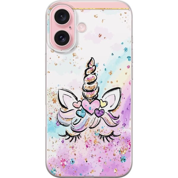 Apple iPhone 16 Gennemsigtig cover Unicorn