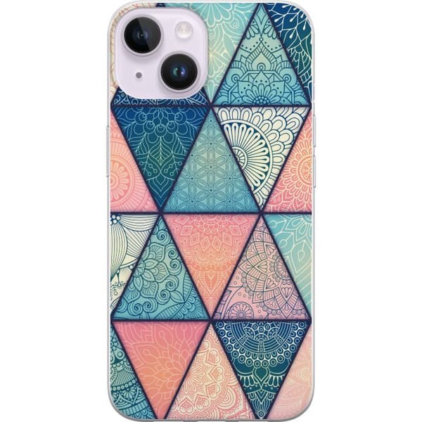 Kompatibelt Mobildeksel til Apple iPhone 14 Mandala Triangler