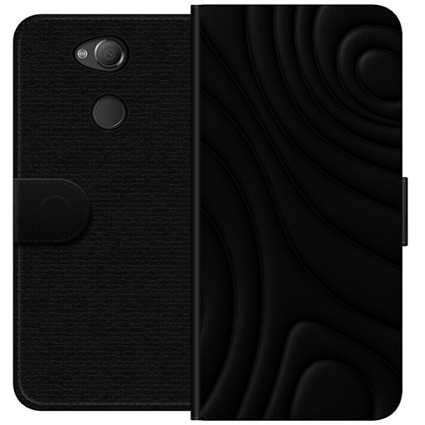 Sony Xperia XA2 Tegnebogsetui Sorte Bølger
