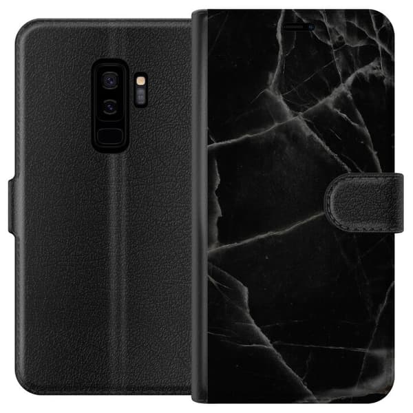 Kompatibel Tegnebogsetui til Samsung Galaxy S9+ Sort marmor