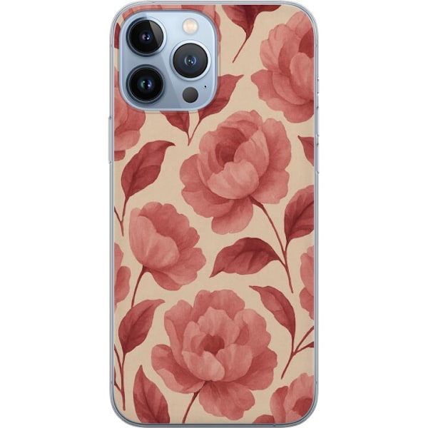 Apple iPhone 13 Pro Max Genomskinligt Skal Rose Bloom