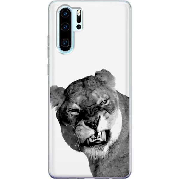 Huawei P30 Pro Läpinäkyvä kuori Leijona Taiteellinen Eläinaihe Afrikkalainen Tyyli Viidakon Tunnelma Graafinen Suunnittelu Kotikoristeet Eläintem