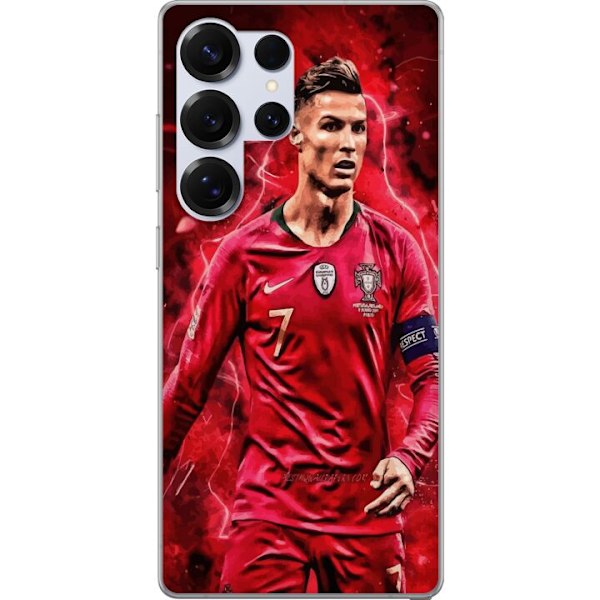 Samsung Galaxy S25 Ultra Genomskinligt Skal Ronaldo Skills – CR7 Design för Äkta Supporters