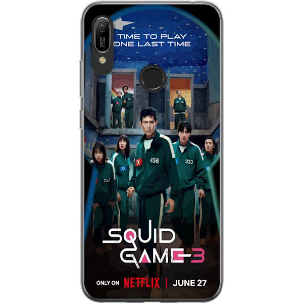 Huawei Y6 (2019) Läpinäkyvä kuori Squid Game Kausi 3 TV-sarjan hahmot Suositut TV-sarja Motiivit Ikoni Jännitys Draama Aasialainen suunnittelu Tre