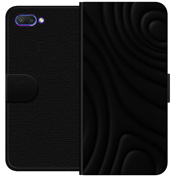 Honor 10 Tegnebogsetui Sorte Bølger