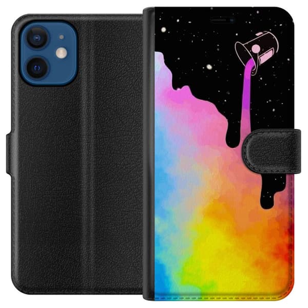 Yhteensopiva Lompakkokotelo Apple iPhone 12 mini Väri avaruudessa